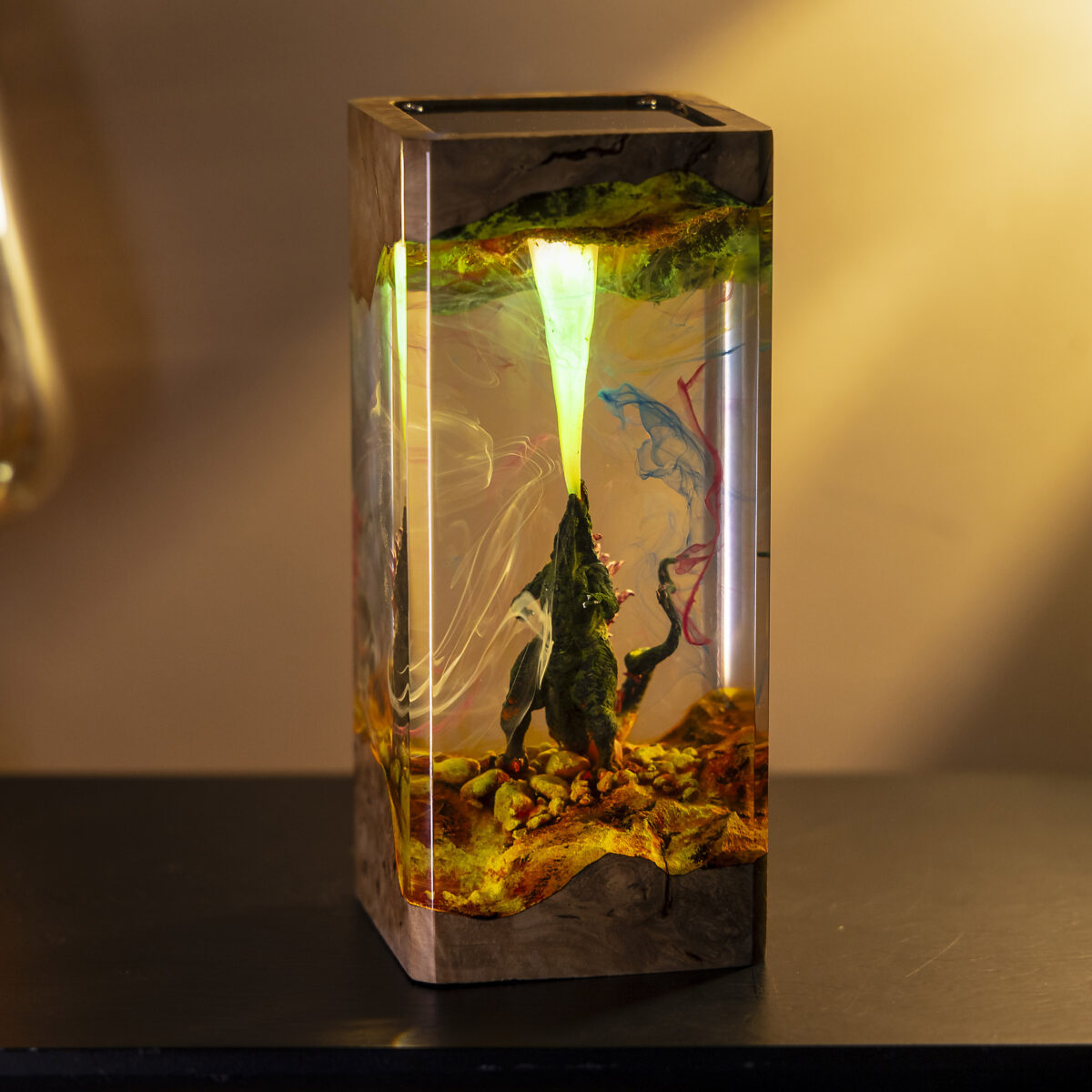 Godzilla Epoxy Resin Lamp