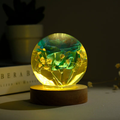 Blue Rose Flower Night Light