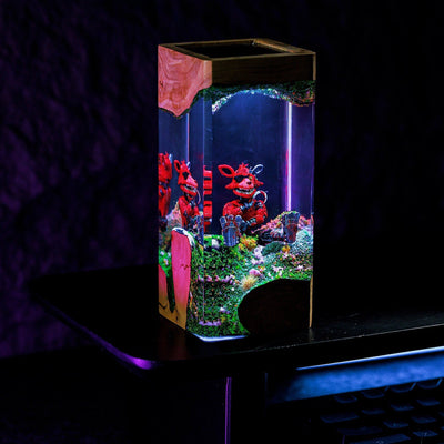 Creepy Foxy Resin Lamp