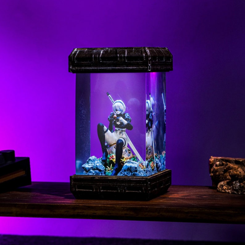 2B Nier  Automata Figure Epoxy lamp