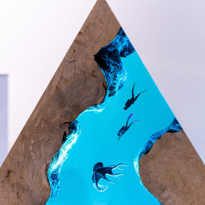 Scuba Diver Resin Lamp