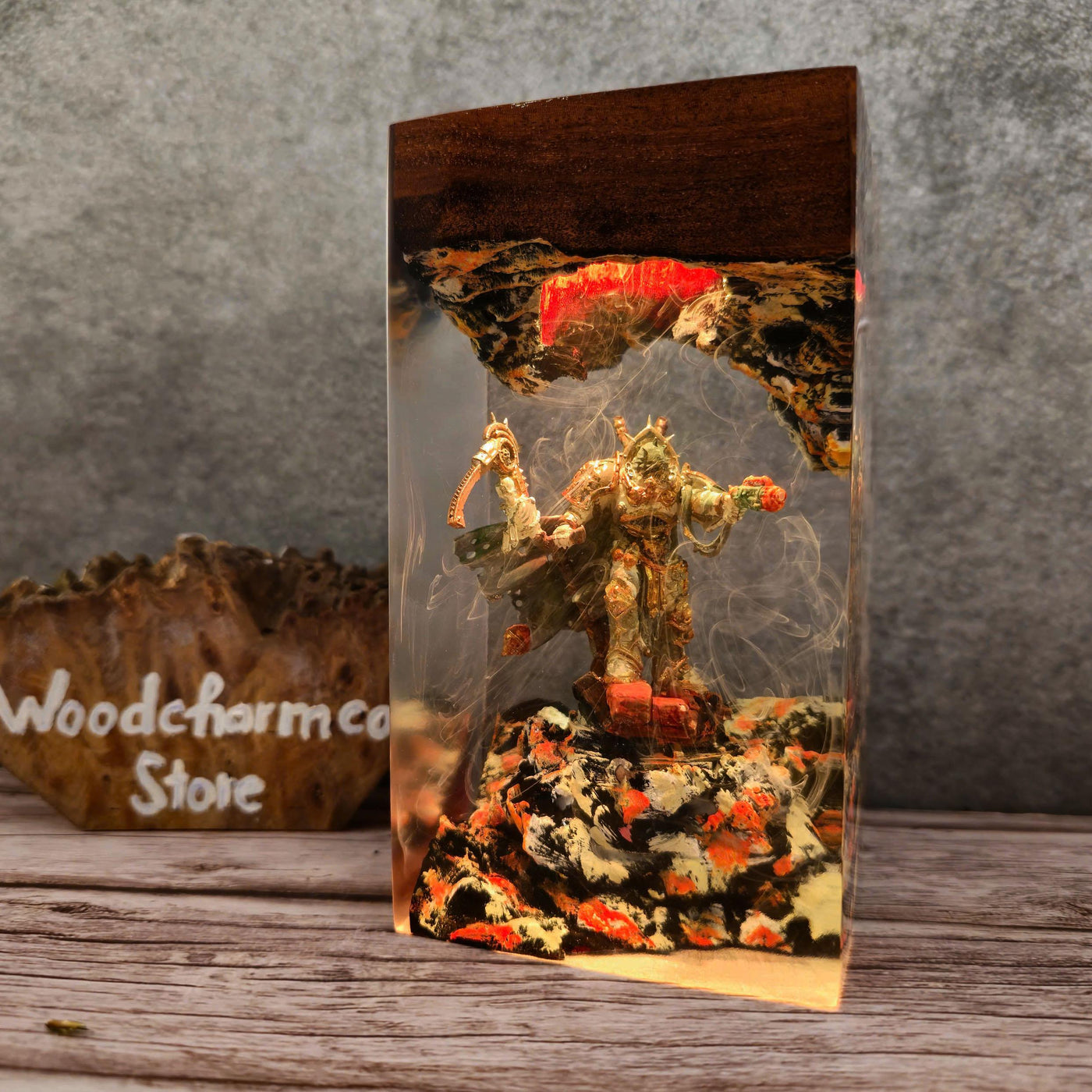 Miniature wargame figure resin lamp