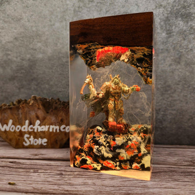 Miniature wargame figure resin lamp
