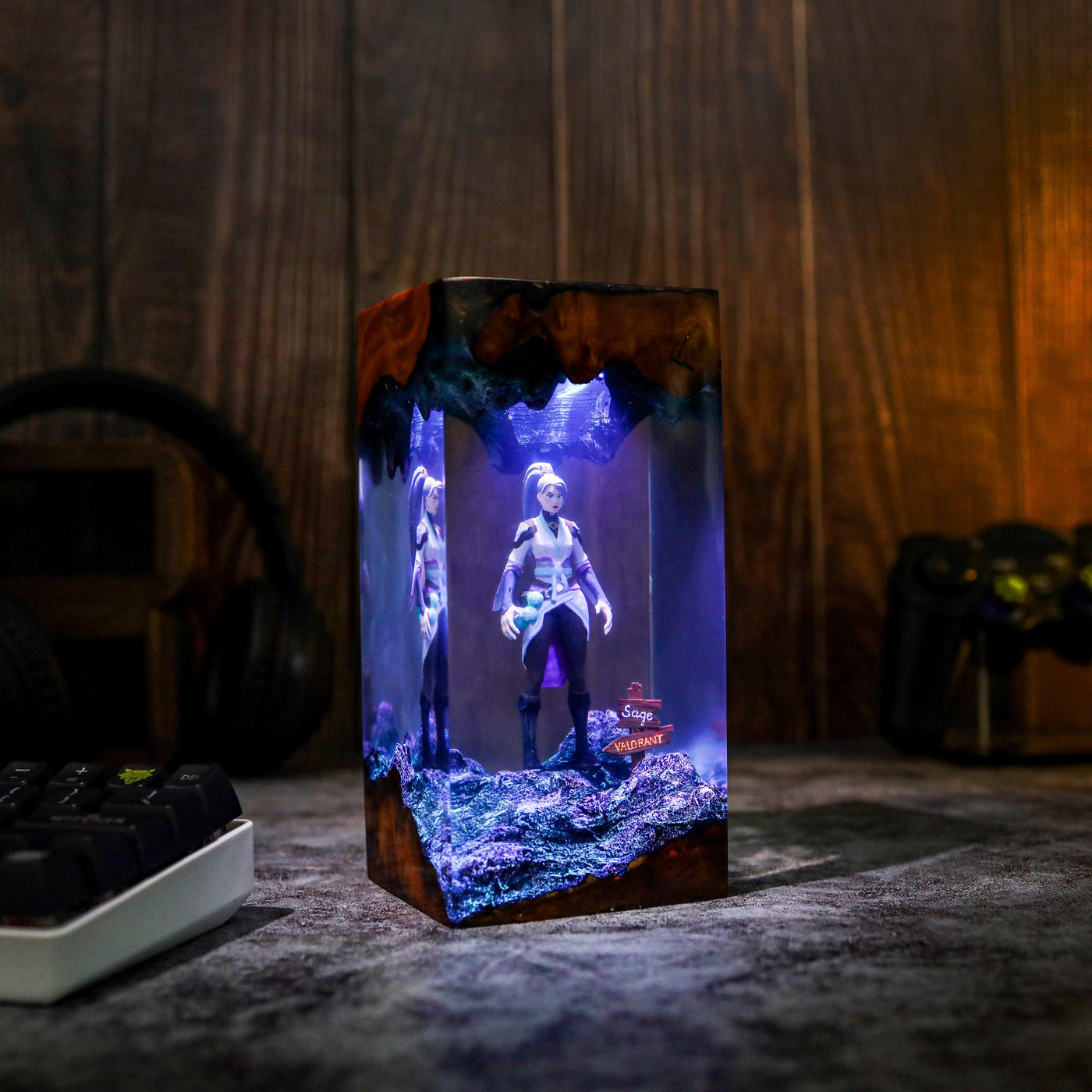 Custom Sage Valorant Resin Epoxy lamp