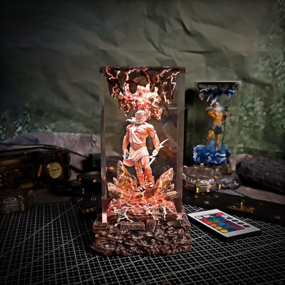 Three Gods resin lamp