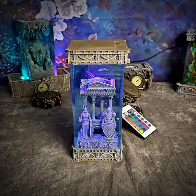 Greek Temple Artisan Resin Lamp