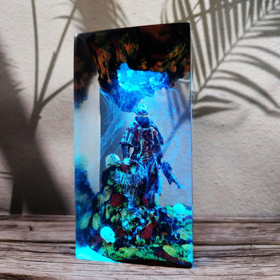 Dark Fantasy Warrior Resin Lamp