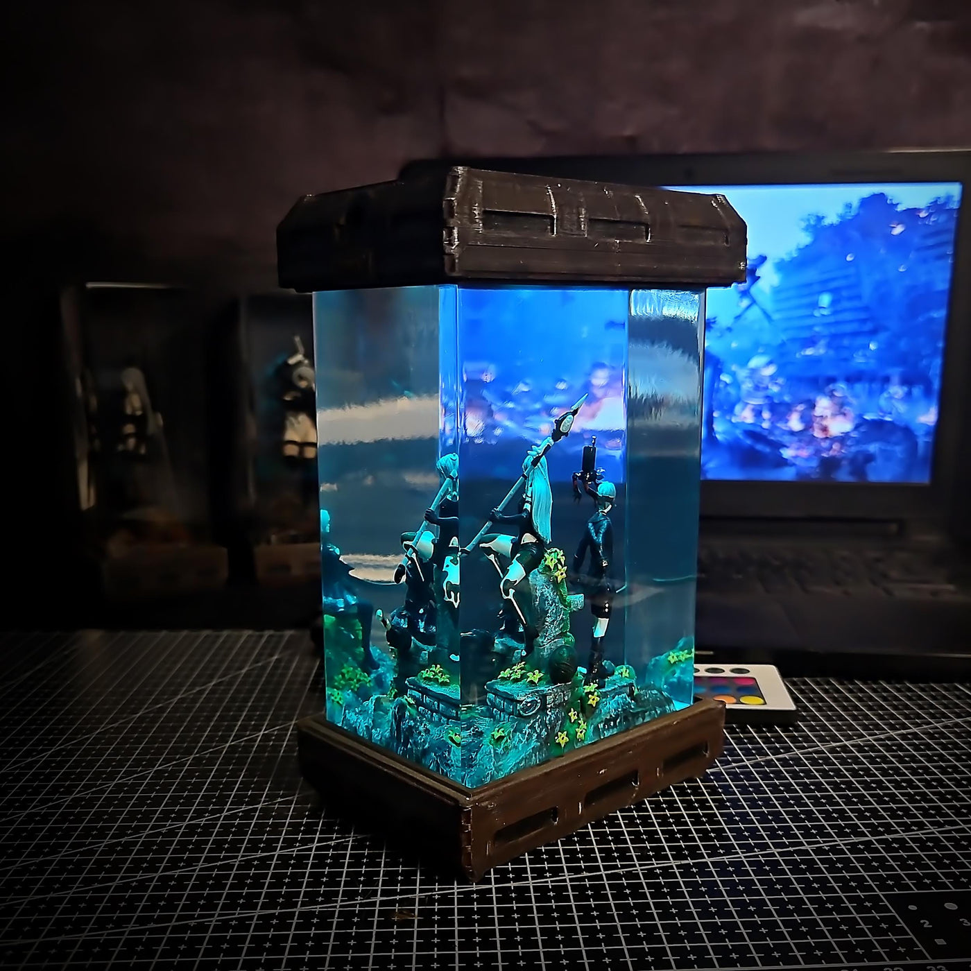 Character game artisan resin lamp