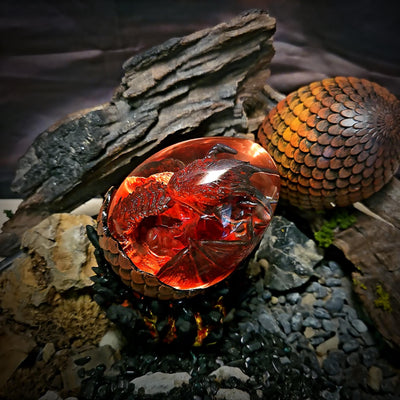 Fire Dragon Egg Resin Lamp 2