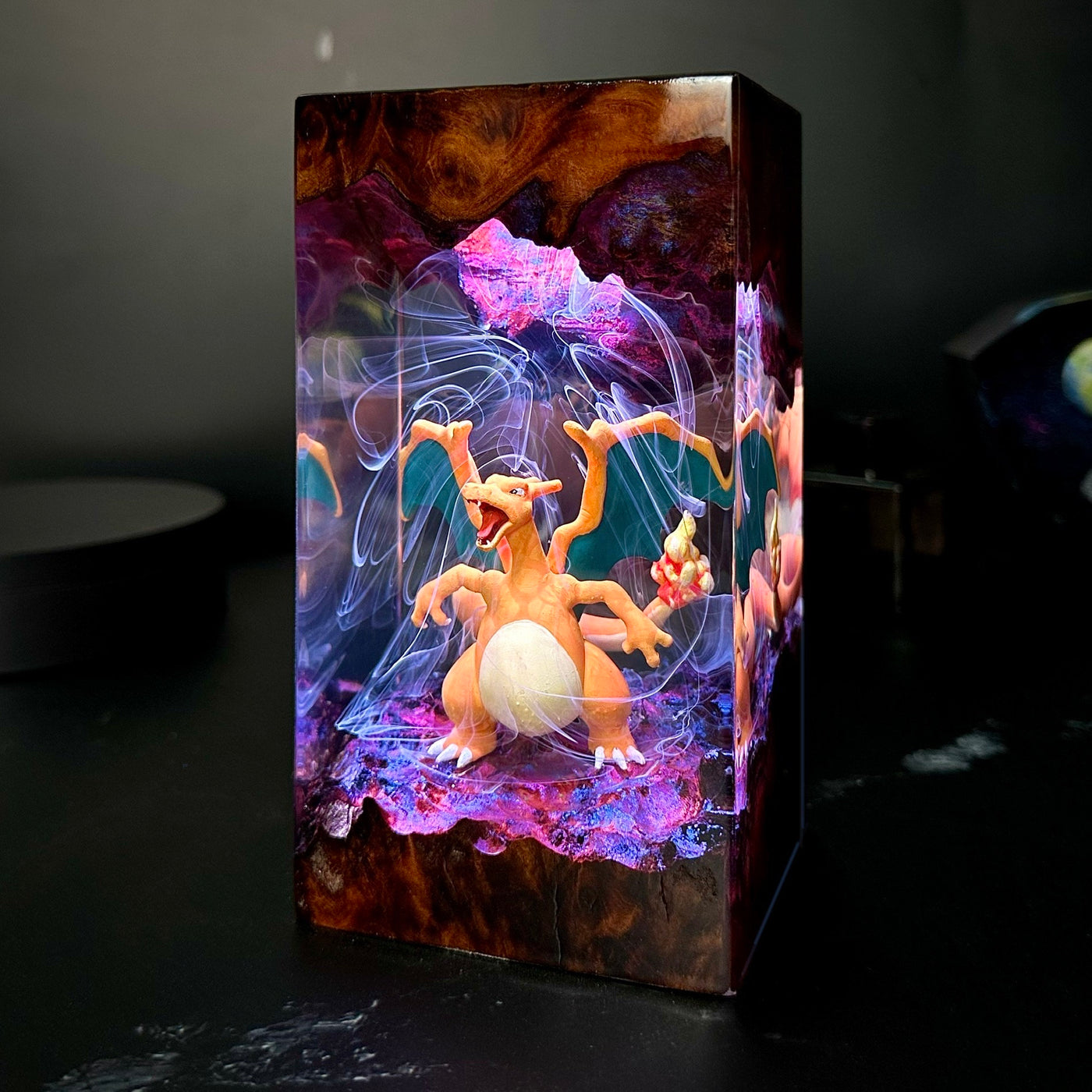 CHAR.IZARD Resin Wood Lamp