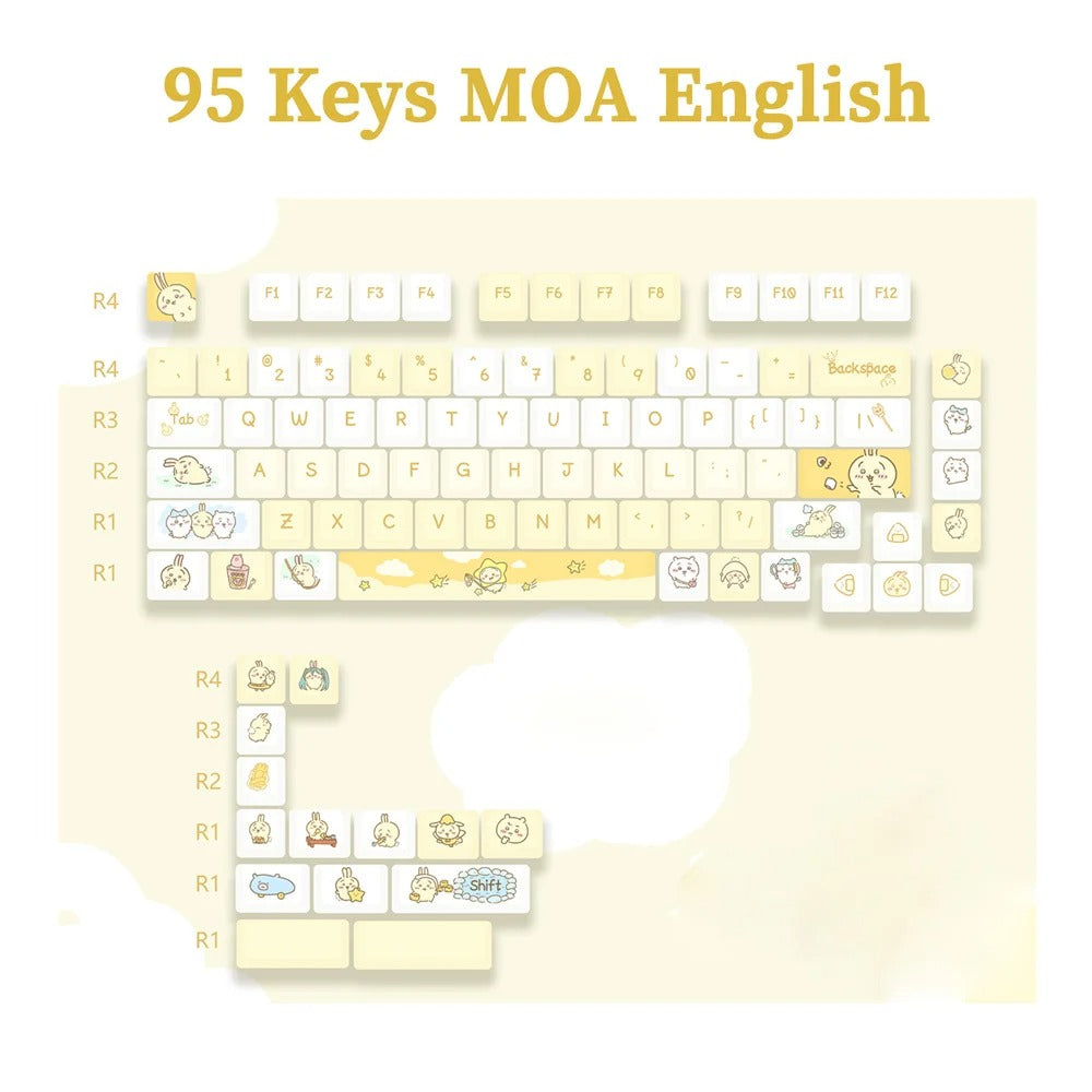 95Keys Dessert Cat Theme Keycaps