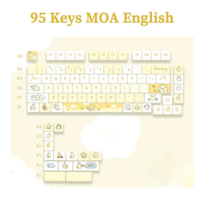 95Keys Dessert Cat Theme Keycaps