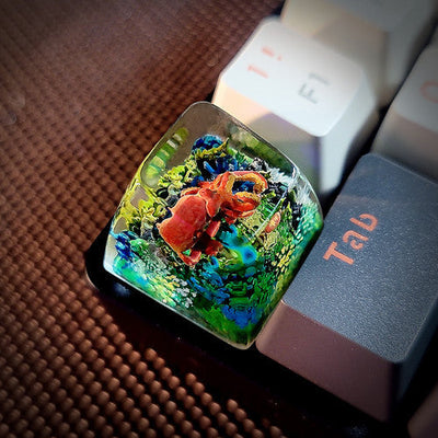 Coral Octopus Keycaps