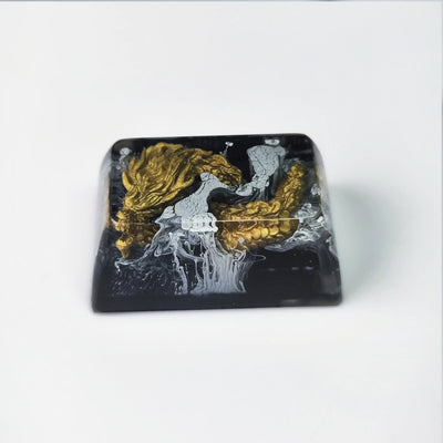 Golden Dragon Artisan Resin Keycaps