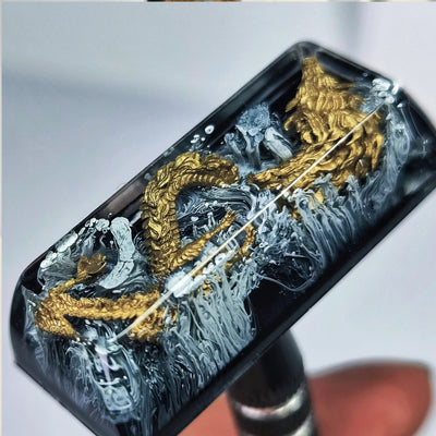 Golden Dragon Artisan Resin Keycaps