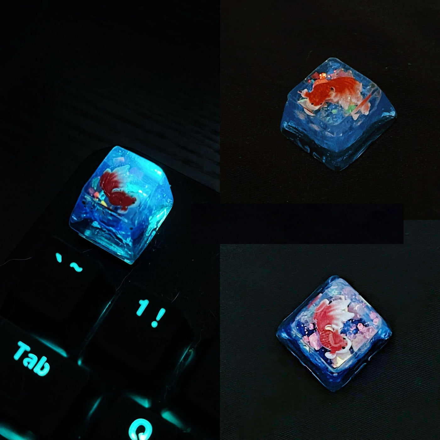 Goldfish Sky Artisan Keycaps