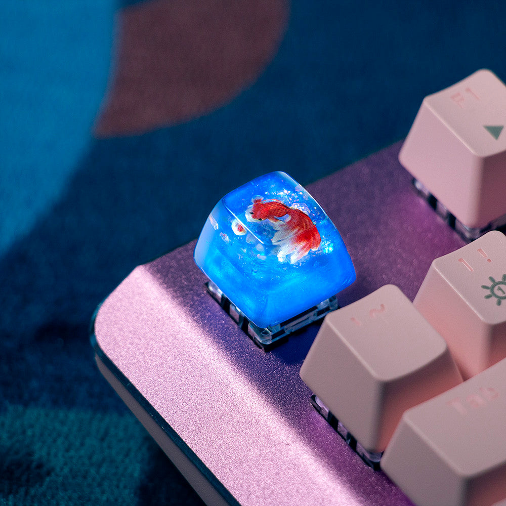 Goldfish Sky Artisan Keycaps