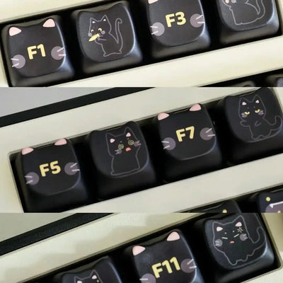 MAO Black Cat Keycaps 142 Keys