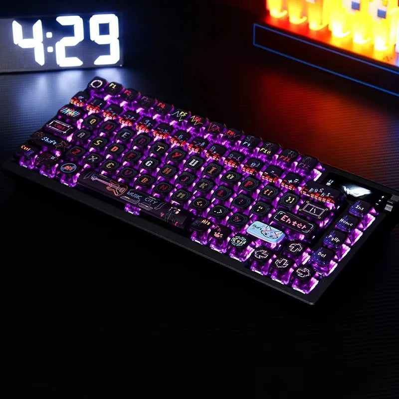 Cat Dance Hertz 130 Keycaps Set