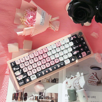 143 Keys Cute Maid Cat MOA Keycaps