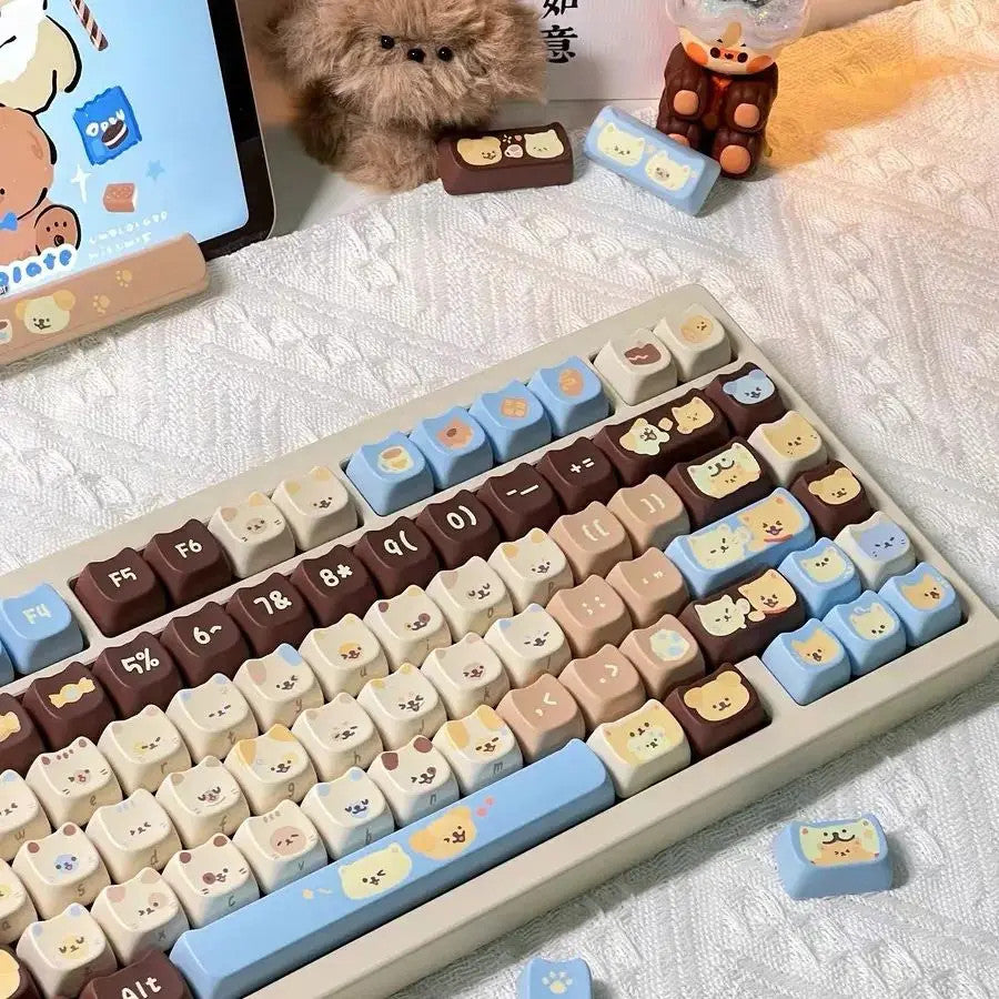 139 Keys Cat Dog Keycaps Customized