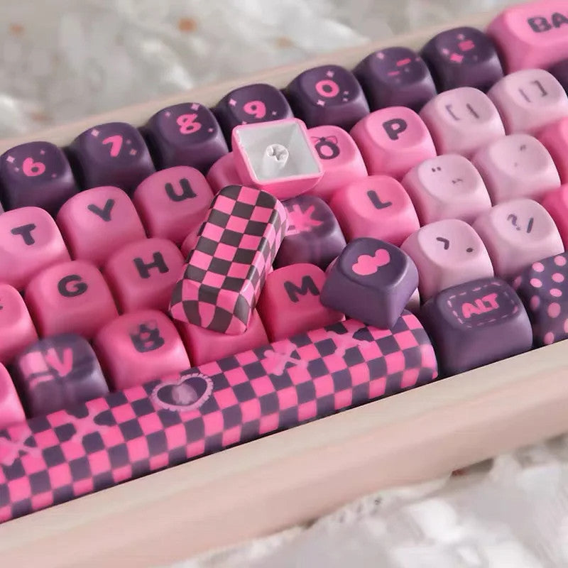 MOA Keycap Cute Black Pink