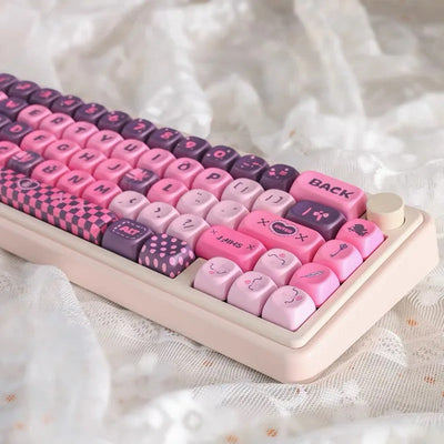 MOA Keycap Cute Black Pink