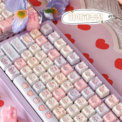 Cat Kawaii Keycaps Set