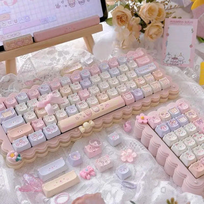 Cat Kawaii Keycaps Set