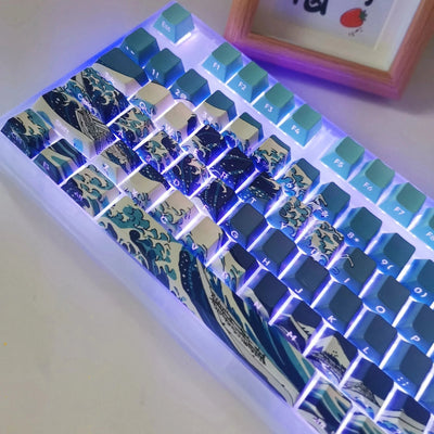 Keycap Translucent Ukiyoe Coral Sea