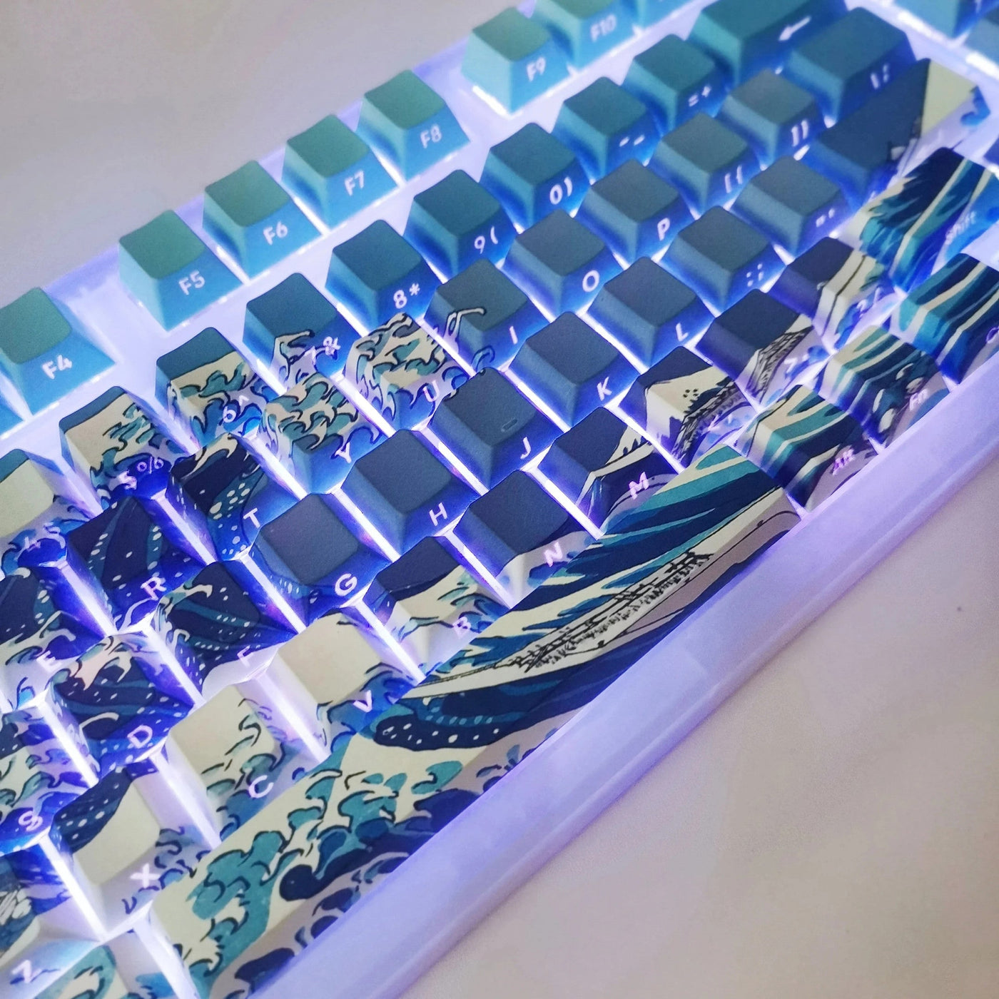 Keycap Translucent Ukiyoe Coral Sea