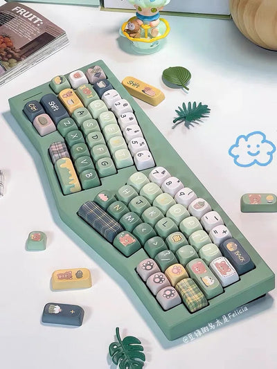 138 Keys Matcha Bear MOA Keycaps