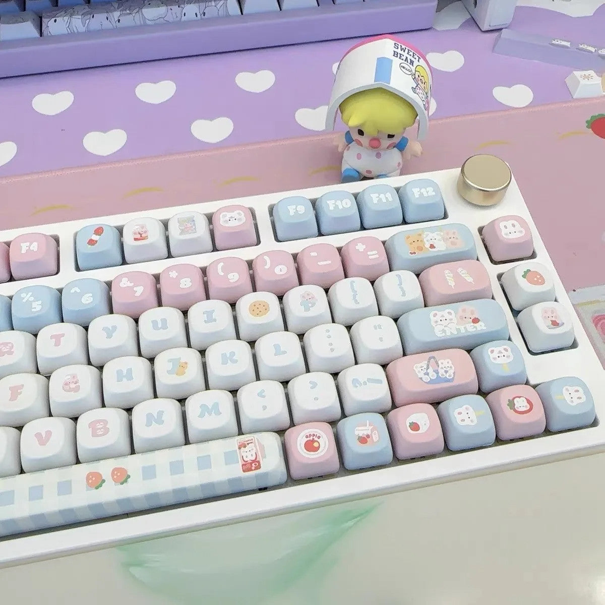 Cute Rabbit Bear Keycaps 142 Keys