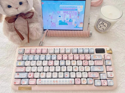 Cute Rabbit Bear Keycaps 142 Keys