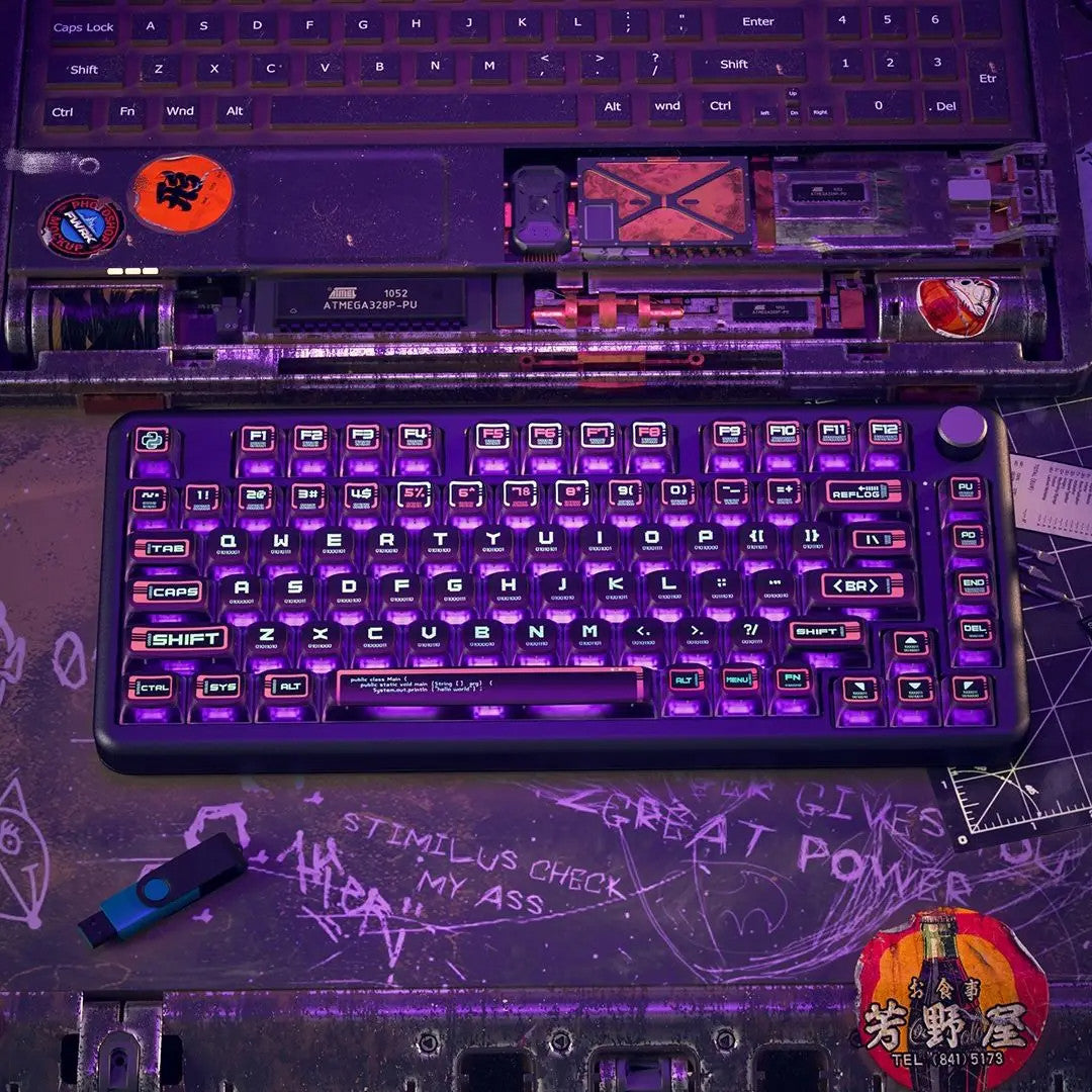 Purple Transparent PBT Keyboard