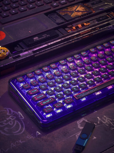 Purple Transparent PBT Keyboard