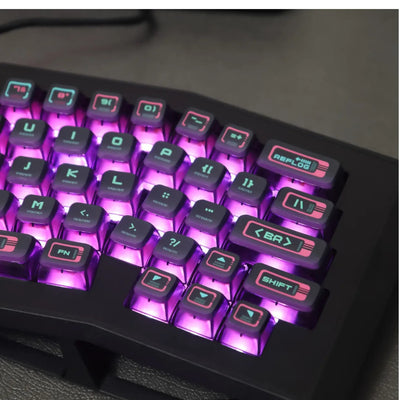 Purple Transparent PBT Keyboard