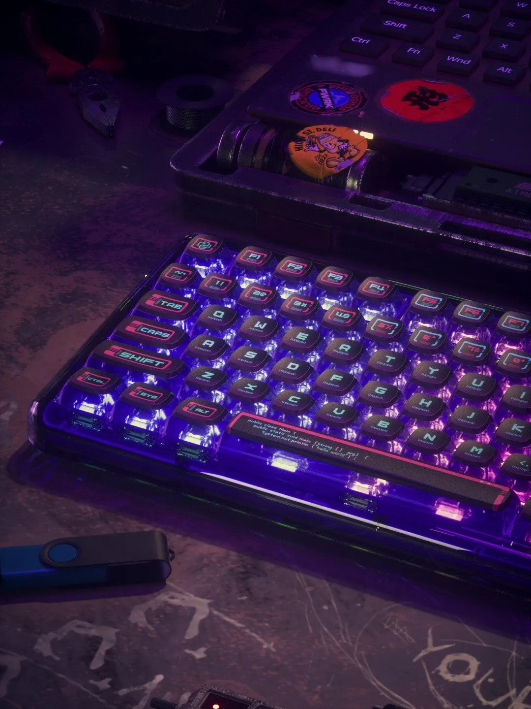 Purple Transparent PBT Keyboard