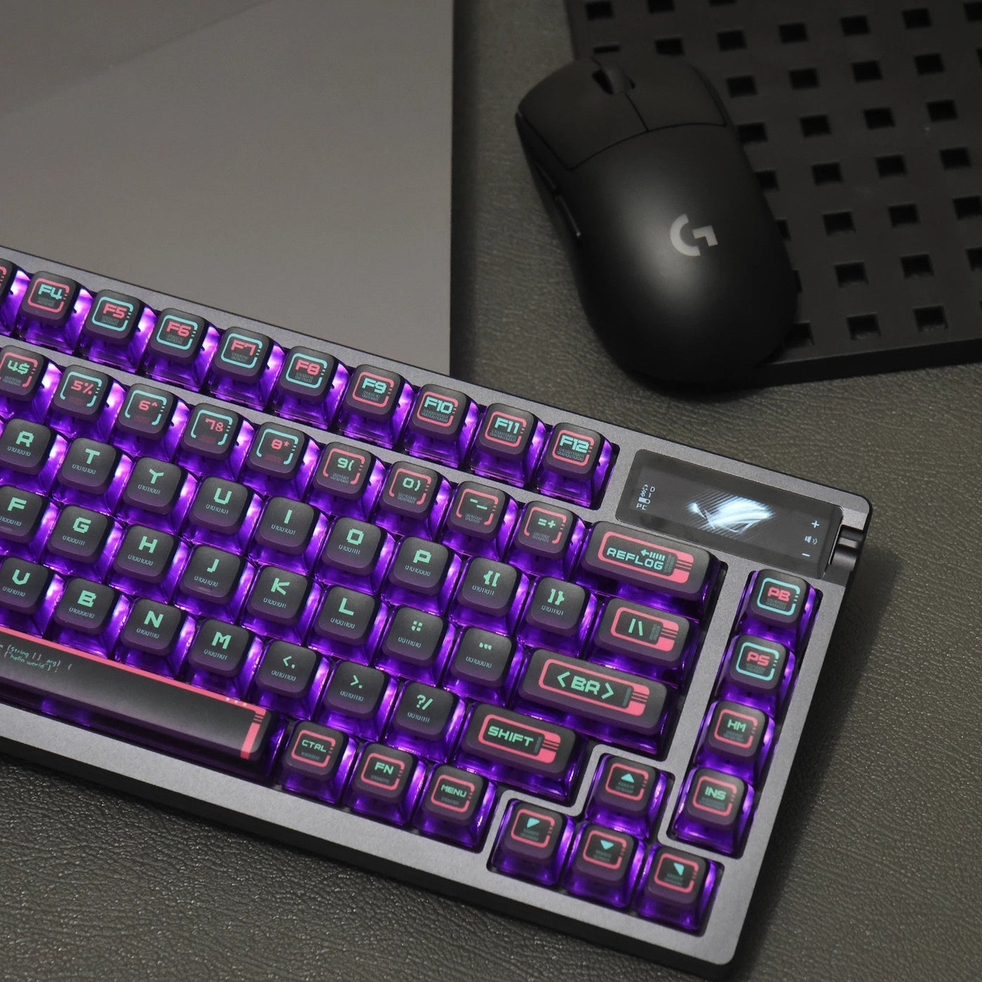 Purple Transparent PBT Keyboard