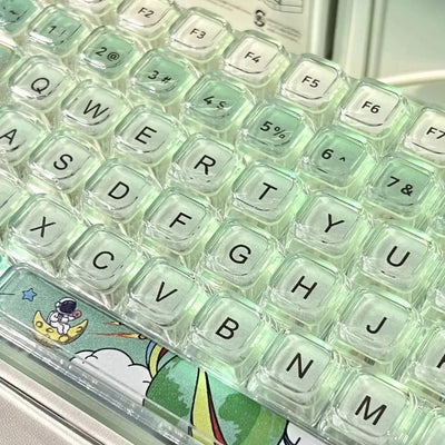 84 Keys Crystal Transparent Keycaps