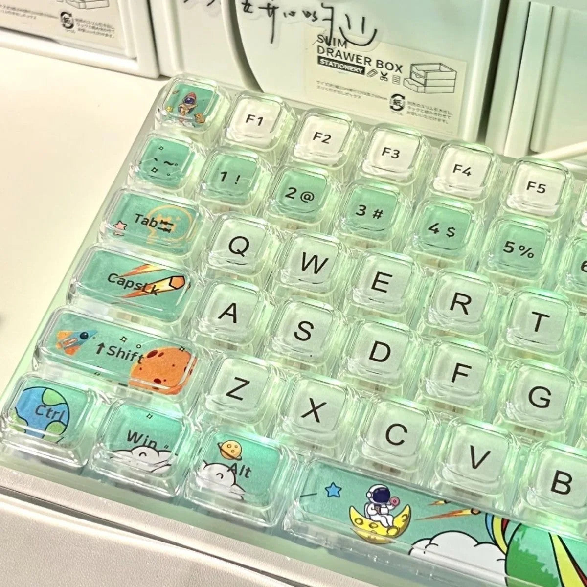 84 Keys Crystal Transparent Keycaps