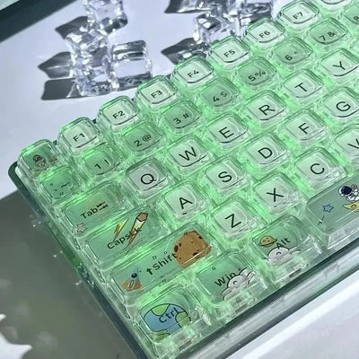 84 Keys Crystal Transparent Keycaps