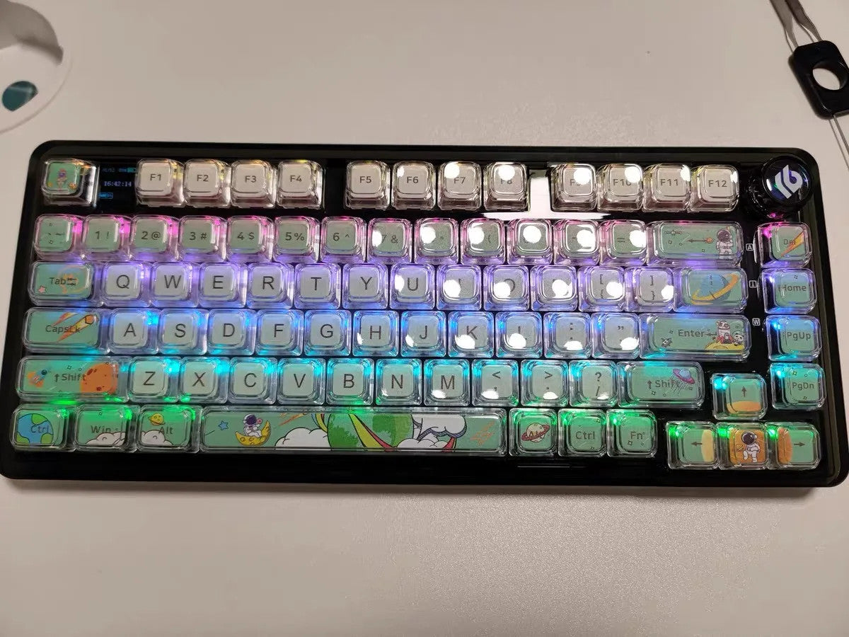 84 Keys Crystal Transparent Keycaps