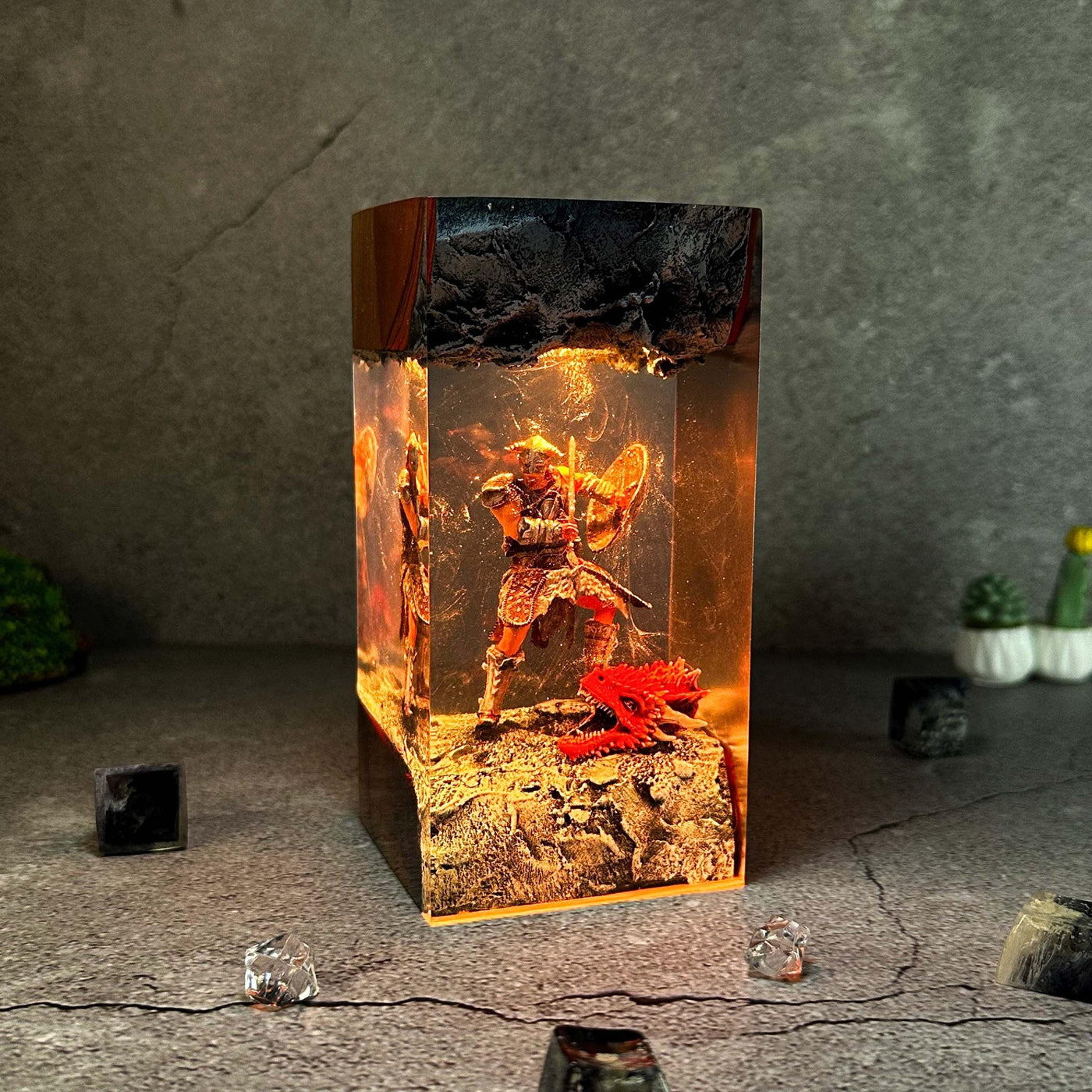 Dragon Born Resin Lamp 2