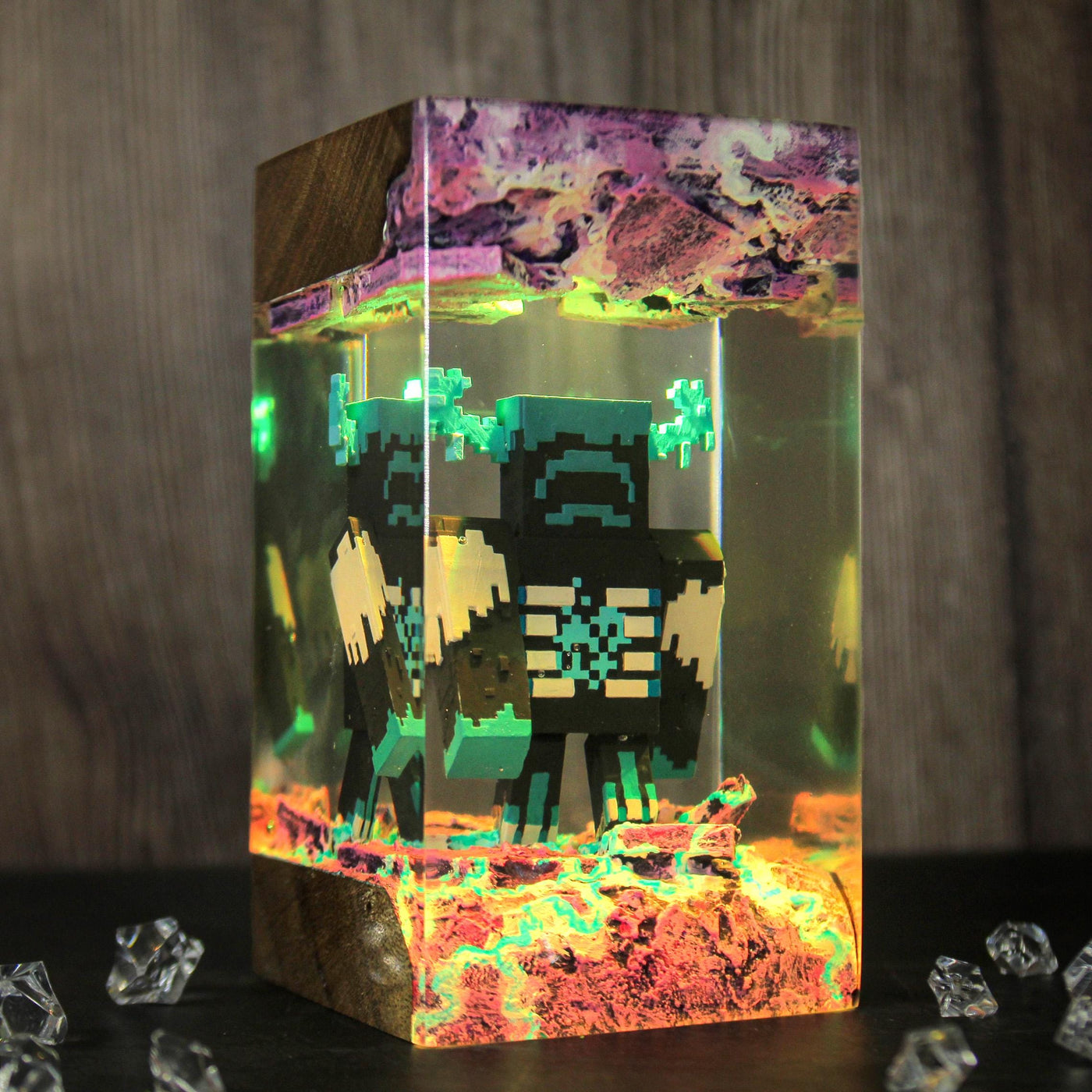 Minecraft Diorama Resin Lamp