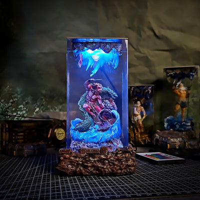 Three Gods resin lamp