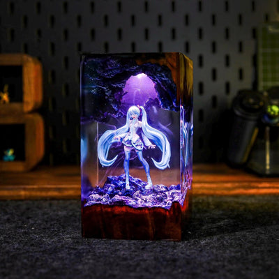 Miku resin lamp