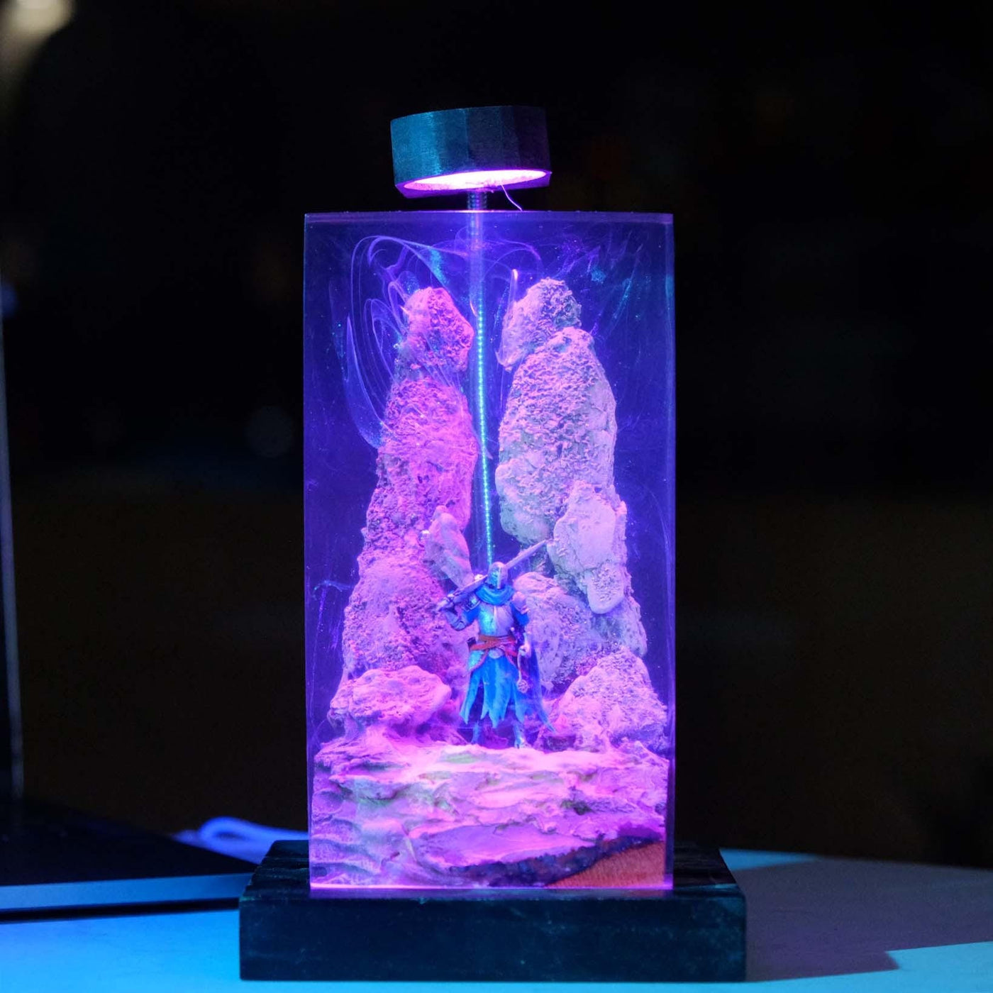 Hero Knight Resin Lamp