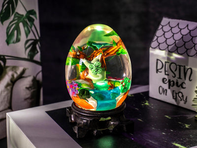 Custom KO.ROK Resin Lamp Egg