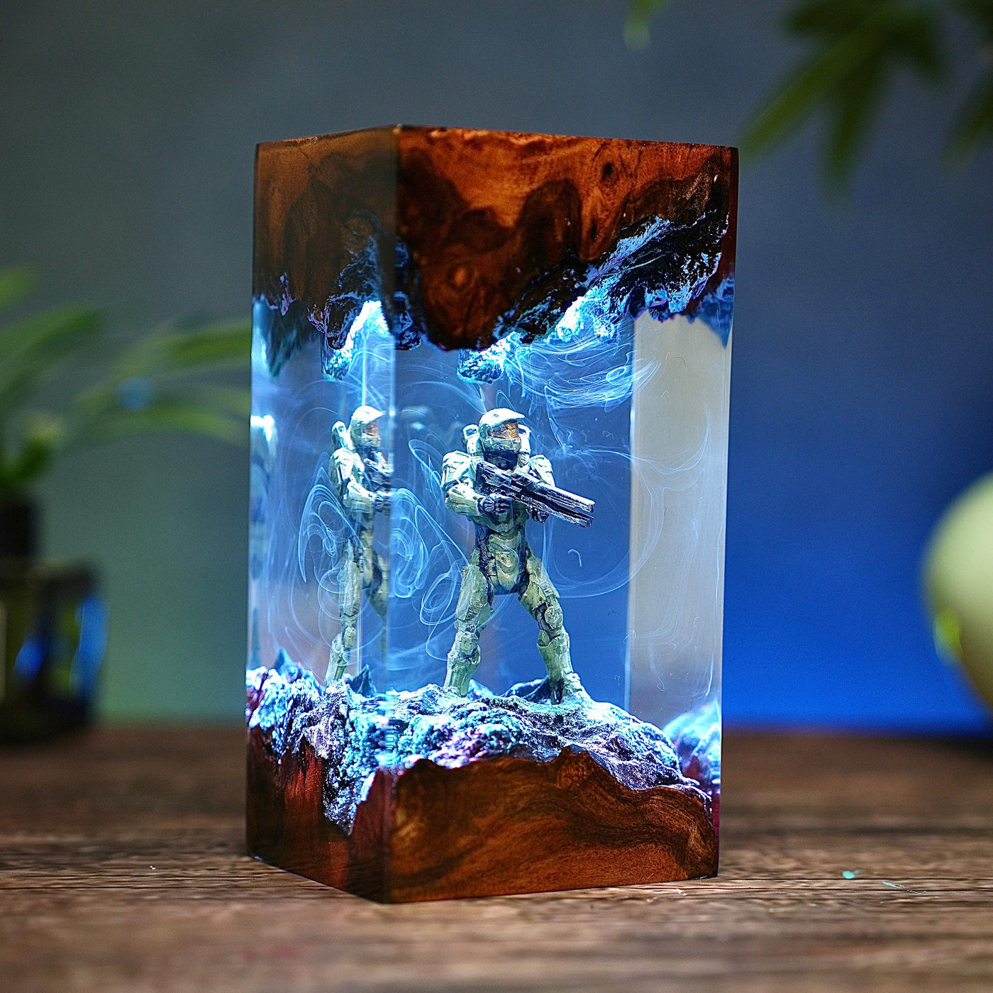 Halo Master Chief diorama resin lamp